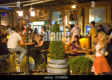 europe, serbia, vojvodina, novi sad, old town by night, pedestrian zone,  night life Stock Photo - Alamy