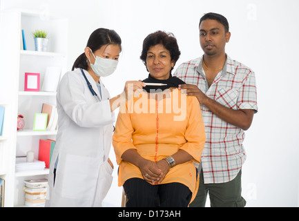 indian senior doctor appointment medical checkup Stock Photo