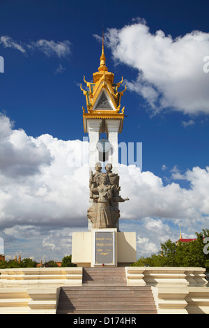 Cambodia Vietnam Friendship Monument, Phnom Penh, Cambodia Stock Photo