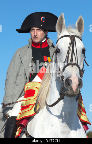 Napoleon Bonaparte commanding his troops at the Battle of Jena-Auerstedt in Germany Stock Photo