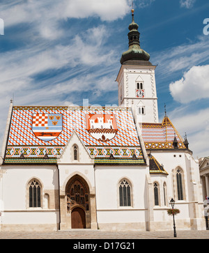 Saint Mark's Church in Zagreb, the capital of Croatia. Stock Photo