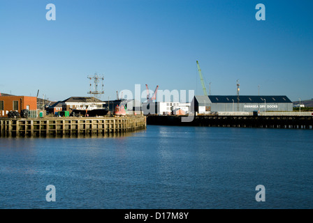 swansea docks and river tawe south wales uk Stock Photo