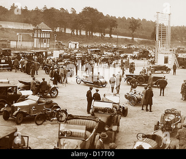 Brooklands Racing Circuit - The Paddock possibly 1930s Stock Photo