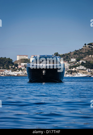 Italy, Baia (Naples), Baia 100 luxury yacht (boatyard: Cantieri di Baia) Stock Photo