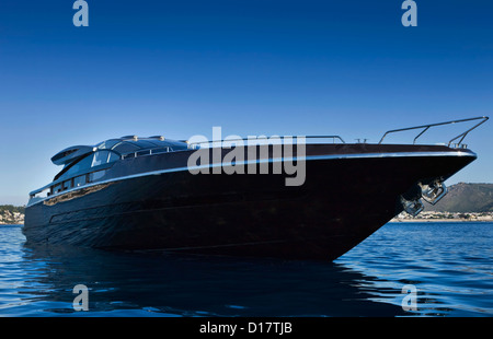 Italy, Baia (Naples), Baia 100 luxury yacht (boatyard: Cantieri di Baia) Stock Photo