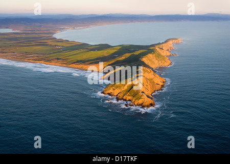 Aerial view of Point Reyes National Seashore in Marin County ...