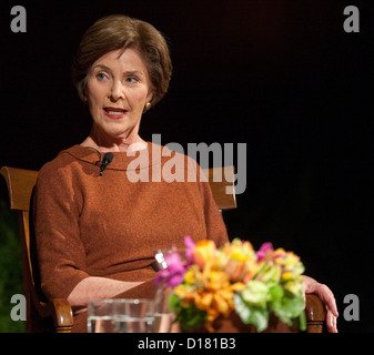 Former First Lady of the United States Laura Bush during conference in Austin, Texas. Wife of George W. Bush Stock Photo