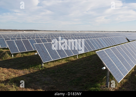 Webberville Solar Farm, the largest active solar project of any public power utility in the United States of America Stock Photo