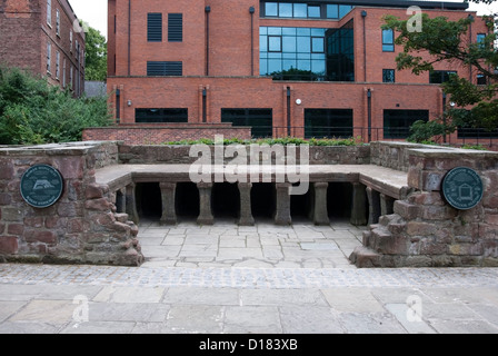 The Roman Hypocaust in the Amphitheatre Pepper Street Chester Cheshire Stock Photo