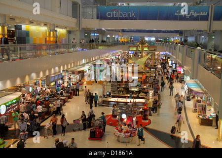 Dubai UAE,United Arab Emirates,Dubai International Airport,gate,Sheikh Rashid Terminal,shopping shopper shoppers shop shops market markets marketplace Stock Photo