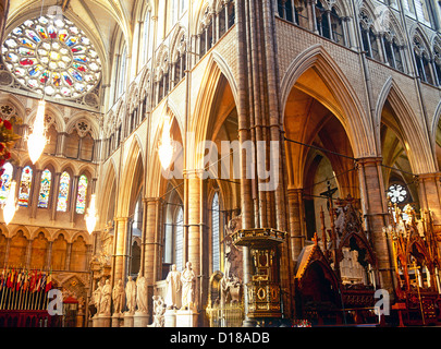 Interior Westminster Abbey London UK Stock Photo