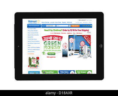 Website taken on an iPad - start screen Stock Photo