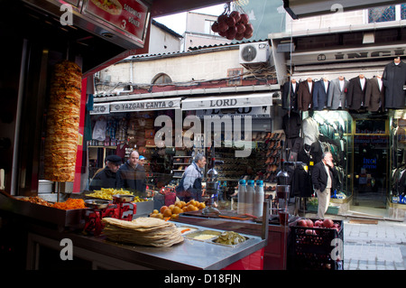 Inside a kebab shop in Istanbul Turkey Stock Photo