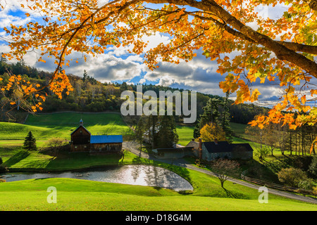 A photographic icon in rural Vermont, the Sleepy Hollow Farm, near Woodstock. Stock Photo