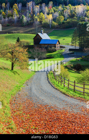 A photographic icon in rural Vermont, the Sleepy Hollow Farm, near Woodstock. Stock Photo