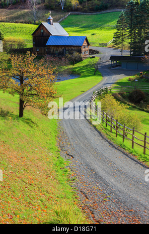 A photographic icon in rural Vermont, the Sleepy Hollow Farm, near Woodstock. Stock Photo