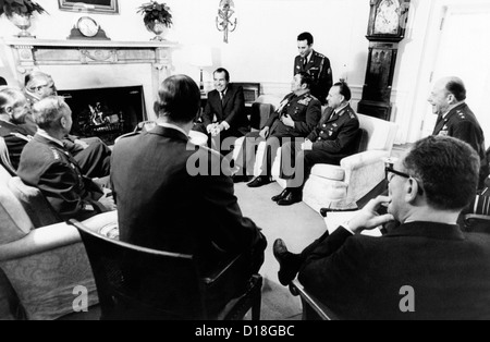 President Richard Nixon met with Military commanders from member nations of the Central Treaty Organization (CENTO) at the Stock Photo