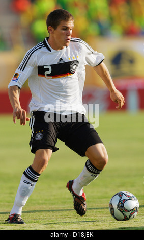 SUEZ, EGYPT - SEPTEMBER 29:  Sebastian Jung of Germany on the ball during the 2009 FIFA U-20 World Cup Group C match against South Korea at Mubarak Stadium on September 29, 2009 in Suez, Egypt. Editorial use only. Commercial use prohibited. (Photograph by Jonathan Paul Larsen / Diadem Images) Stock Photo