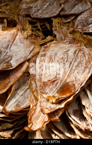 Dried Fish on a Market in Phnom Penh, Cambodia Stock Photo