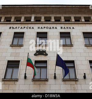 Facade of the Bulgarian National Bank in Sofia, Bulgaria. Stock Photo