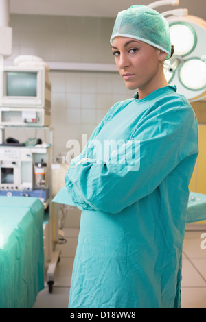 Female surgeon over operating table Stock Photo - Alamy