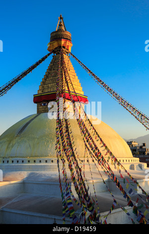 Boudhanath Stupa, Kathmandu, Kathmandu Valley, UNESCO World Heritage Site, Nepal Stock Photo