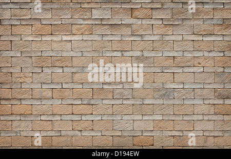 Wall of limestone bricks - natural background Stock Photo