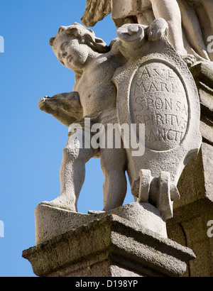 angel from baroque column in Banska Stiavnica - Slovakia