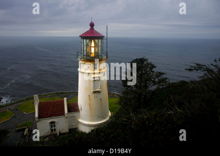 OR00693-00...OREGON - Heceta Head Lighthouse on the Pacific Coast at Devils Elbow State Park. Stock Photo