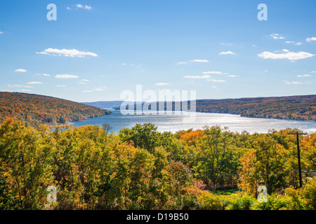 Fall autumn colors around Canandaigua Lake in the Finger Lakes region of New York State Stock Photo