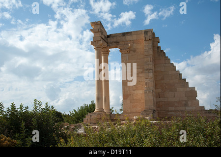 Apollo's Temple partly restored Sanctuary of Apollon Ylatis at Kourion Archaeological Site Cyprus Stock Photo