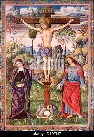 Christ on the Cross with the Virgin and Saint John, Dürer-School, 1500 ...
