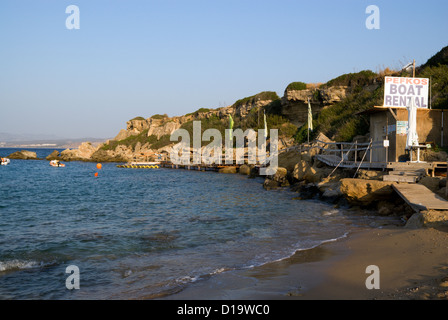 main beach pefkos lindos rhodes dodecanese islands greece Stock Photo