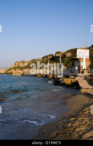 main beach pefkos lindos rhodes dodecanese islands greece Stock Photo