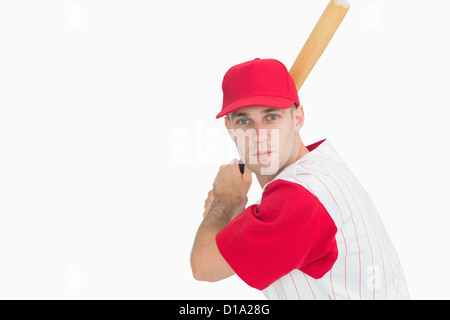 Baseball player in action Stock Photo