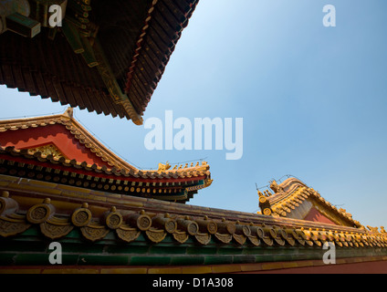 Forbidden City Roofs, Beijing, China Stock Photo