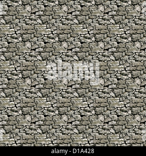 Seamless Limestone Dry Wall Pattern Stock Photo