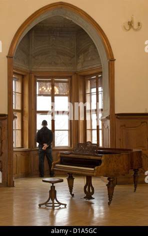 inspiration of piano player Stock Photo