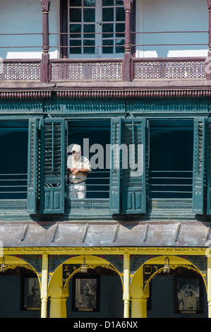 Man in Kathmandu Durbar Square nepal Stock Photo