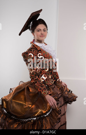 actor costume carnival theatre play person posing one woman chocolate Stock Photo