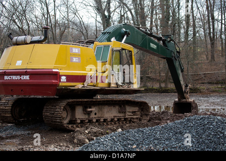 Bucyrus-Erie 325 hydraulic excavator. Stock Photo