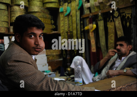 KHAT CHEWING SESSION IN SAANA,OLD CITY Stock Photo