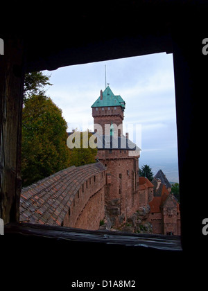 Haut Rhin Bas Rhin France, Haut-Rhin Haut Koenigsbourg Castle (aerial view Stock Photo - Alamy