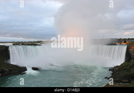 Horseshoe Falls at sunrise, Niagara Falls, Ontario, Canada Stock Photo
