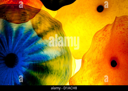 Chihuly glass art Ceiling at the Bellagio in Las Vegas. Stock Photo