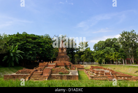 Ancient Pagoda (Chedi) at Wiang Kum Kam in Chiangmai Thailand. Stock Photo