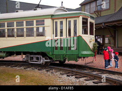 Seashore Trolley museum in Kennebunkport Maine Stock Photo