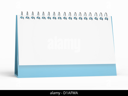 3d render of isolated blank calendar Stock Photo