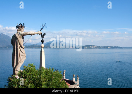 View of Lake Maggiore from Palace of Isola Bella, Italy Stock Photo