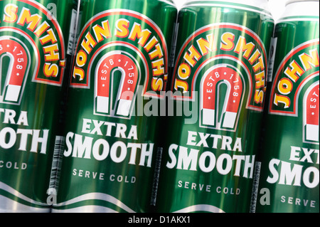 cans of john smiths extra smooth bitter Stock Photo